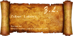 Zuber Laborc névjegykártya